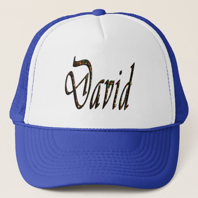 David Name Logo, Trucker Hat (Front)
