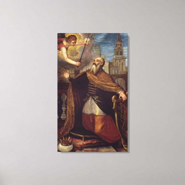 David (oil on panel) canvas print (Front)
