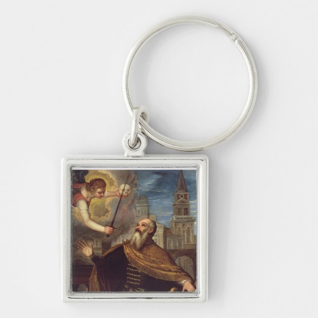 David (oil on panel) keychain (Front)