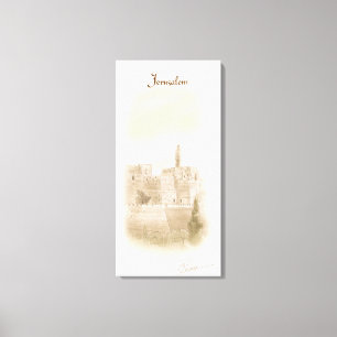 David Old City Jerusalem Israel Art Painting Canvas Print