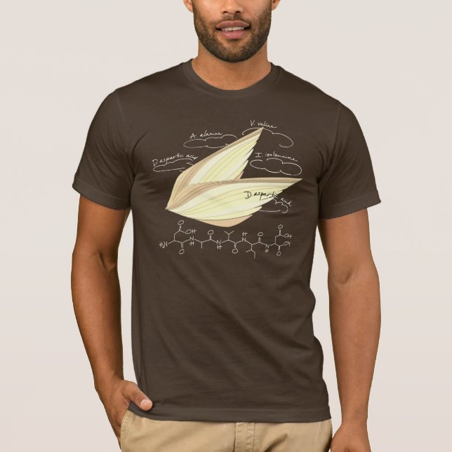 DAVID peptide, AUC theme, custom text, dark T-Shirt (Front)