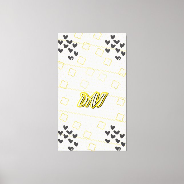 David, personal name of handdrawn handwriting canvas print (Front)