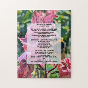 David Psalm 23 biblical quote Jigsaw Puzzle