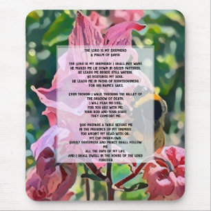 David Psalm 23 biblical quote Mouse Pad