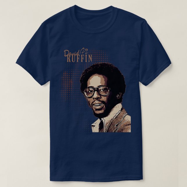 David Ruffin Brown Vintage Soul T-Shirt (Design Front)