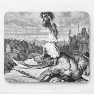 David Slays Goliath From Gustave Dore 1886 Mouse Pad
