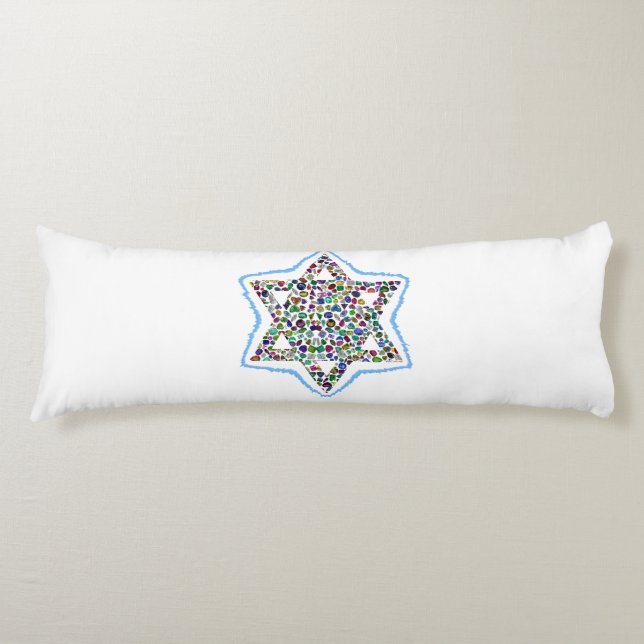 David Star made with Gemstones Body Pillow (Front)