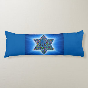 David Star made with Gemstones in All Colours Body Pillow