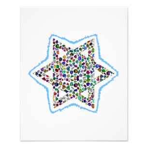 David Star made with Gemstones Photo Print