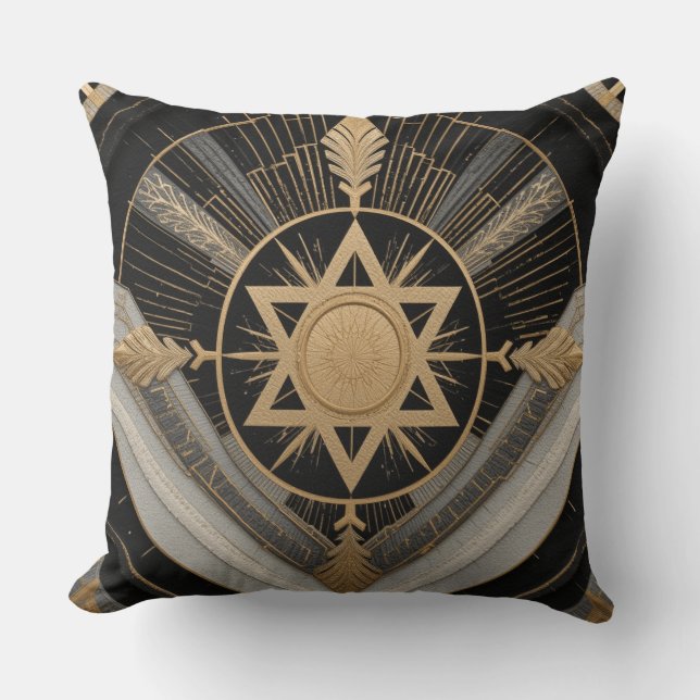 David Star Throw Pillow (Front)