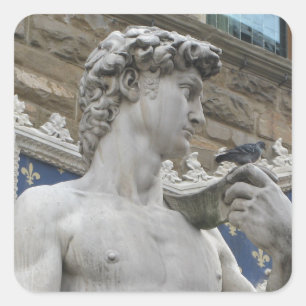 David Statue Michelangelo in Italy Square Sticker