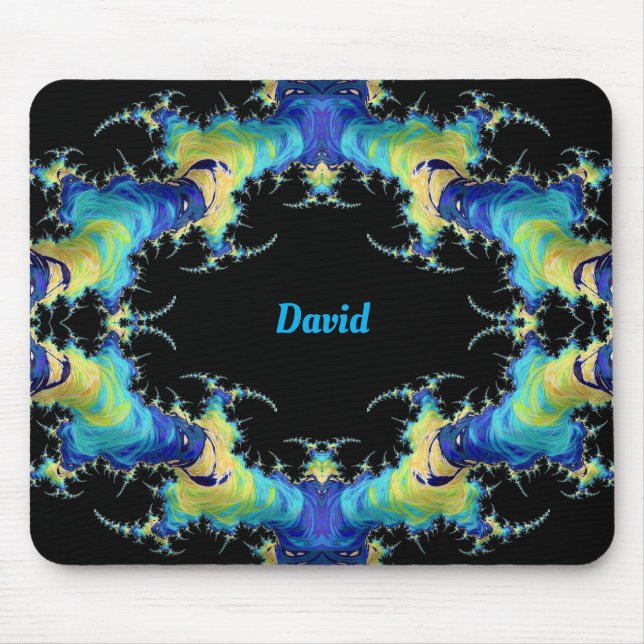 DAVID ~ Strange 3D Pattern ~ Personalised Mouse Pad (Front)