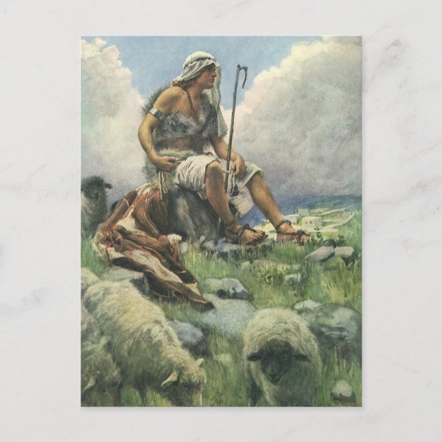 David the Shepherd by Copping, Vintage Religion Postcard (Front)