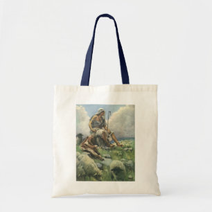 David the Shepherd by Copping, Vintage Religion Tote Bag