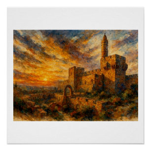 David Tower At Sunset,  Poster
