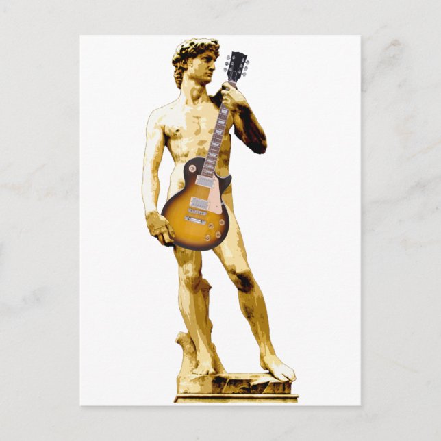 David with Guitar Postcard (Front)