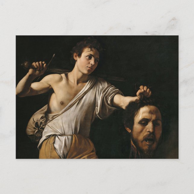 David with the Head of Goliath by Caravaggio Postcard (Front)
