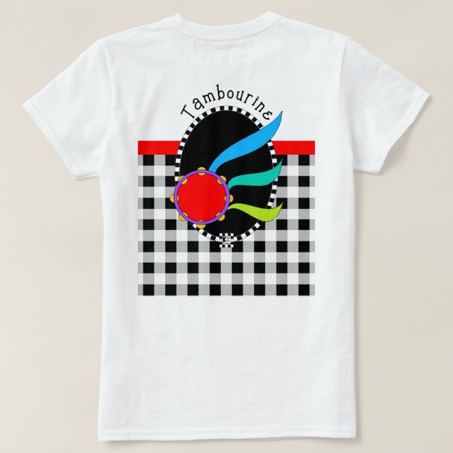 Davidic Dancer with Tambourine T-Shirt (Design Back)