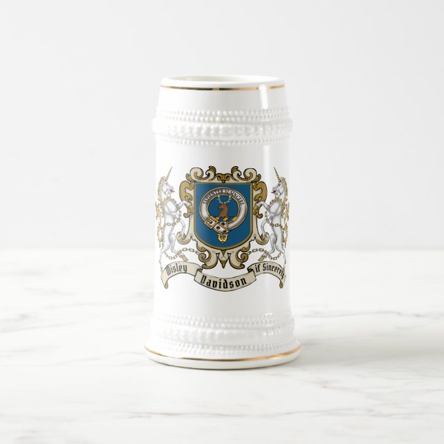 Davidson Clan Badge & Unicorn Beer Stein (Center)