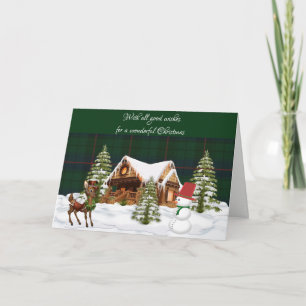Davidson Clan Modern Scottish Tartan Christmas Holiday Card