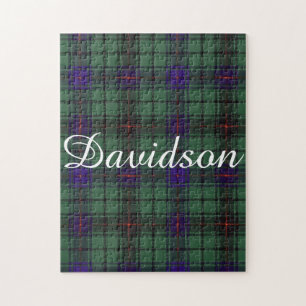 Davidson clan Plaid Scottish tartan Jigsaw Puzzle