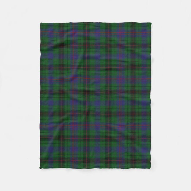 Davidson Clan Tartan Plaid Fleece Blanket (Front)