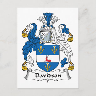 Davidson Family Crest Postcard
