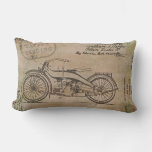 Davidson Motorcycle Patent Harley Pending Bike Lumbar Pillow