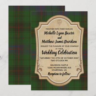 Davidson Tartan Faire-part de mariage