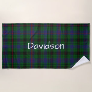 Davidson Tartan Plaid Beach Towel