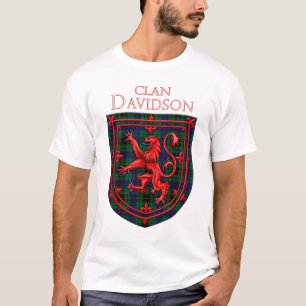 Davidson Tartan Scottish Plaid Lion Rampant T-Shirt