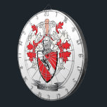Davies Family Crest Coat of Arms Dartboard<br><div class="desc">Davies family crest,  Welsh Davies coat of arms. Unique gifts for men with Davies surname,  affordable gifts for women with Davies last name.</div>