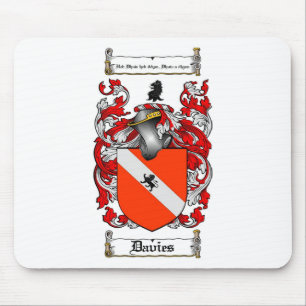 DAVIES FAMILY CREST -  DAVIES COAT OF ARMS MOUSE PAD