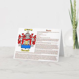 Davila (meaning) card
