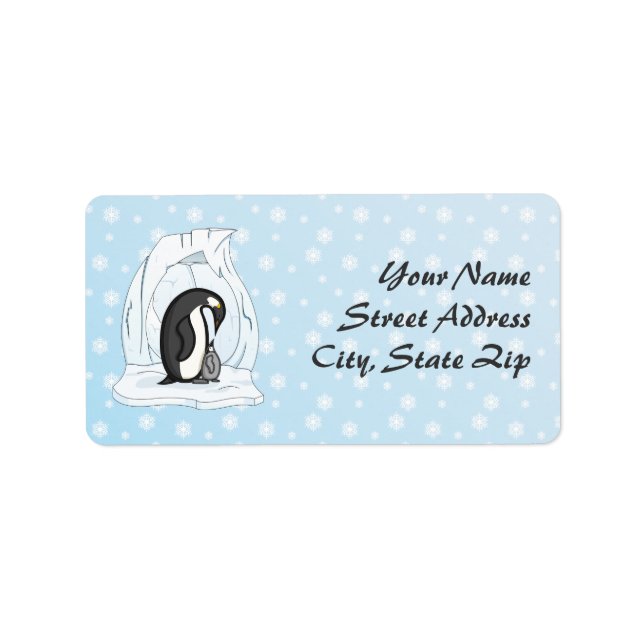Davin and Annie the Penguins Address Label (Front)