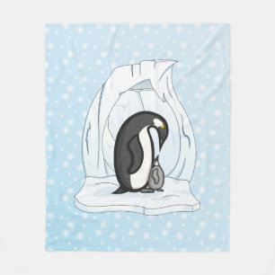 Davin and Annie the Penguins Fleece Blanket