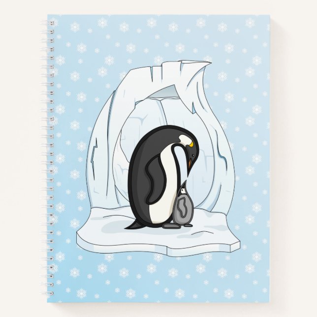 Davin and Annie the Penguins Spiral Notebook (Front)