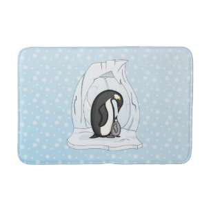 Davin et Annie le tapis de bain de pingouins