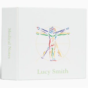 DaVinci Anatomy Man in Chakra Colours Binder