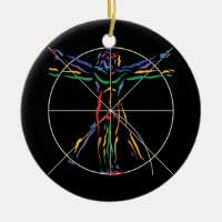 DaVinci Anatomy Man in Chakra Colours