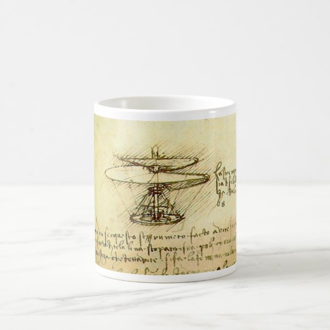 Davinci Helicopter design Coffee Mug (Center)