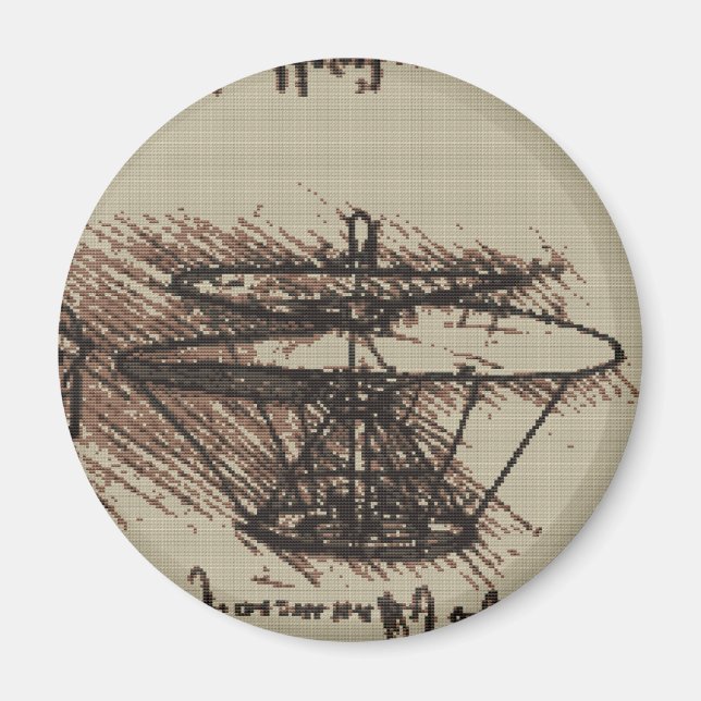 DAVINCI HELO Cross Stitch Design Magnet (Front)