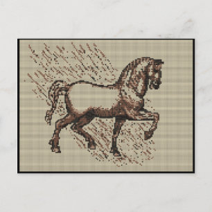 DAVINCI HORSE POSTCARD
