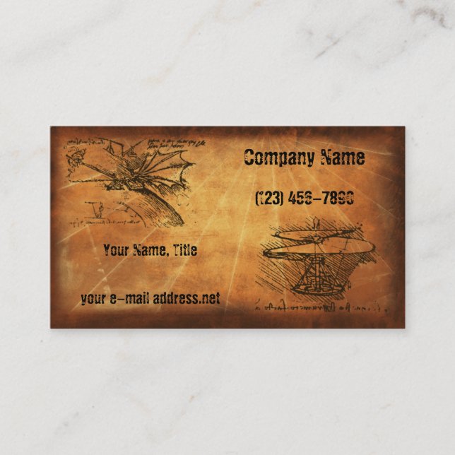 DaVinci Inventions, Business Card (Front)