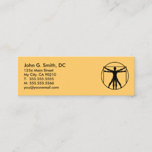 DaVinci Logo Mini Referral Chiropractor Business Card