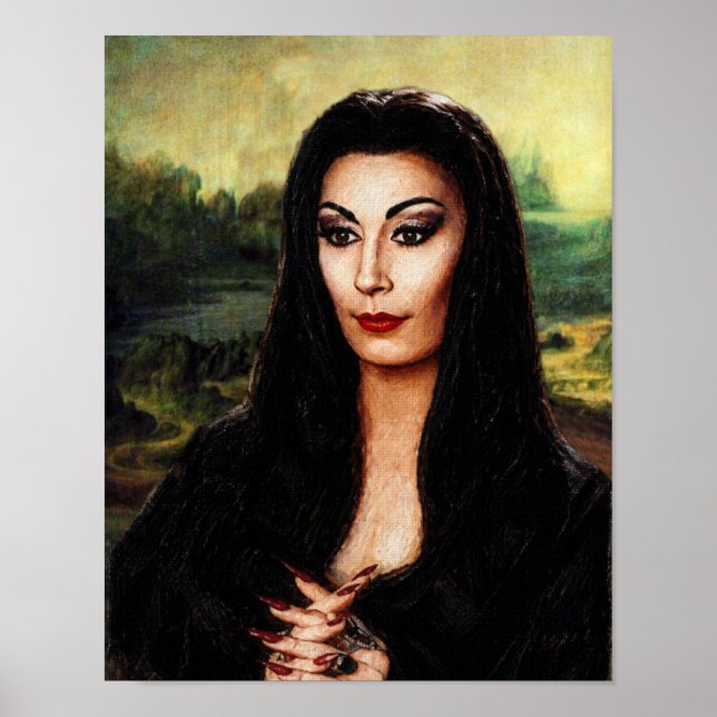 DaVinci Morticia Addams Mashup  Poster (Front)