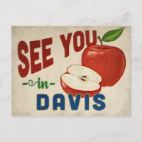 Davis California Apple - Vintage Travel
