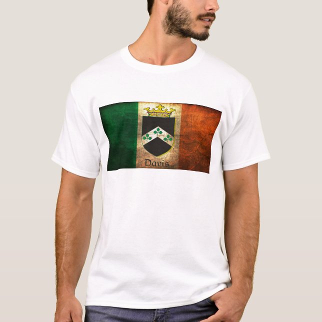 Davis Crest Irish Flag T-Shirt (Front)