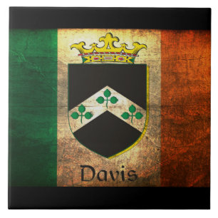 Davis Crest Irish Flag Tile