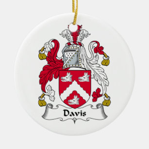 Davis Family Crest Ceramic Ornament